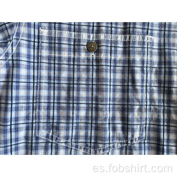 Camisa 100% algodón teñida en hilo de hombre